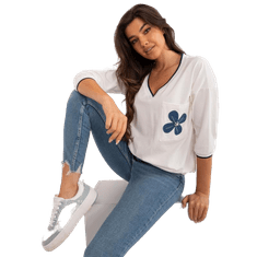 RELEVANCE Bombažna bluza za vsakodnevno nošenje za ženske v barvi ecru RV-BZ-9563.84_408376 Univerzalni