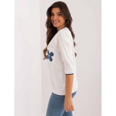 RELEVANCE Bombažna bluza za vsakodnevno nošenje za ženske v barvi ecru RV-BZ-9563.84_408376 Univerzalni