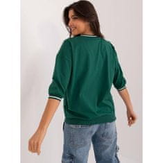 RELEVANCE Vsakodnevna bluza s 3/4 rokavi za ženske temno zelena RV-BZ-9443.42_408375 Univerzalni