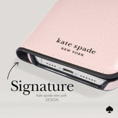 Miramarket Kate Spade New York ovitek Folio - ohišje za iPhone 15 iz usnja z zavihkom (bledi velum)