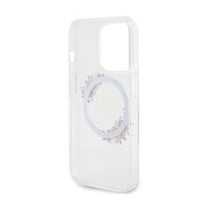 Guess Guess IML Flowers Wreath MagSafe - ohišje za iPhone 15 Pro Max (prozorno)