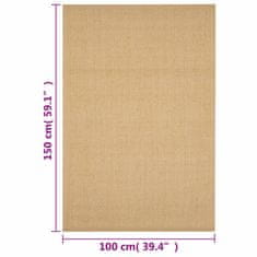 Vidaxl Preproga naravni sisal 100x150 cm