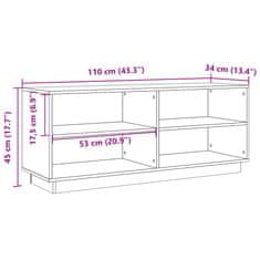 Vidaxl Omarica za čevlje voščeno rjava 110x34x45 cm trdna borovina