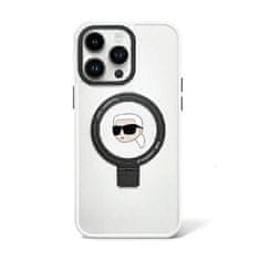 Karl Lagerfeld Karl Lagerfeld Obročno stojalo Karl Head MagSafe - ohišje za iPhone 15 Pro (belo)