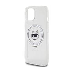 Karl Lagerfeld Karl Lagerfeld Obročno stojalo Choupette Head MagSafe - ohišje za iPhone 15 (belo)