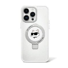 Karl Lagerfeld Karl Lagerfeld Obročno stojalo Choupette Head MagSafe - ohišje za iPhone 15 Pro (belo)