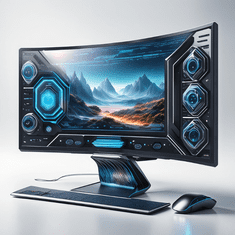 4pets VIKTOR zakrivljeni gaming monitor OTP2M