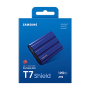 Samsung Prenosni SSD T7 Shield 2TB / USB 3.2 Gen 2 / USB-C / zunanji / modri