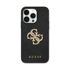 Guess Guess perforiran etui 4G z bleščicami - etui za iPhone 15 (črn)