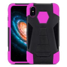 ZIZO Zizo Dual Layered Hybrid Cover - Pancerne etui iPhone Xs / X z podstawką (Pink)