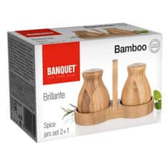 Banquet Komplet začimb BRILLANTE Bambus 2+1 kos, komplet 6 kosov