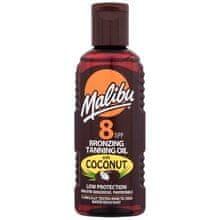 Malibu Malibu - Bronzing Tanning Oil Coconut SPF8 - Voděodolný opalovací olej s kokosovým olejem 200ml 