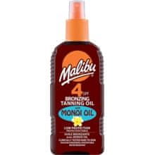 Malibu Malibu - Bronzing Tanning Oil Monoi Oil SPF4 - Voděodolný opalovací olej ve spreji s olejem monoi 200ml 