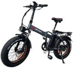 DrVetion AT20 Zložljivo električno kolo 20"*4.0 Fat Bike 48V 750W 20AH Samsung baterija 7 prestav 25KM/H Domet 60-100KM Disk zavore, siva