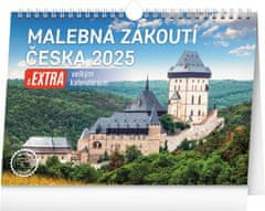 Notique Namizni koledar Scenic spots of the Czech Republic 2025 z izjemno velikim koledarjem, 30 x 21 cm