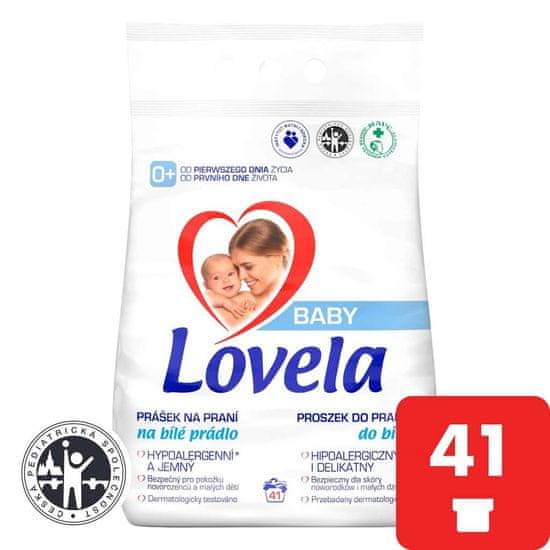 Lovela Otroški pralni prašek za bela oblačila 4,1 kg / 41 pralnih odmerkov