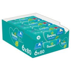 Pampers Fresh Clean vlažni robčki 6 pakiranj = 480 kosov