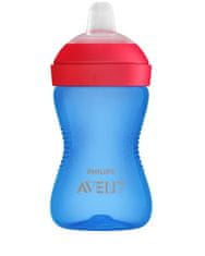 Philips Avent Grippy skodelica z mehkim izlivom 300 ml deček