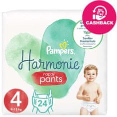 Pampers Harmony Pants hlače za enkratno uporabo 4 (9-15 kg) 24 kosov