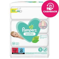 Pampers Sensitive vlažni robčki, 4 pakiranja = 320 kosov