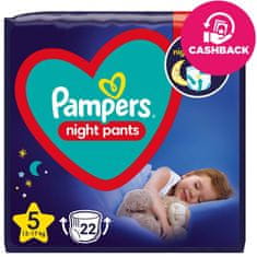 Pampers Nočne hlače za enkratno uporabo 5 (12-17 kg) 22 kosov