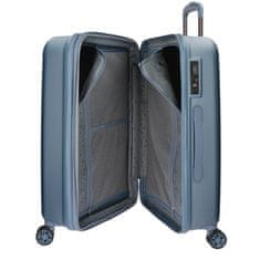 Jada Toys MOVOM Wood Steel Blue, luksuzni potovalni kovček iz ABS, 75 cm/65 cm/55 cm, 5318463