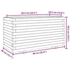 Vidaxl Vrtno cvetlično korito 90x40x49,5 cm impregnirana borovina