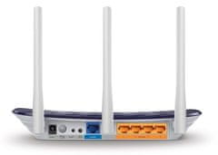 TP-Link Archer C20v5 AC750 dvopasovni usmerjevalnik Wi-Fi, 433 Mb/s pri 5 GHz + 300 Mb/s pri 2,4 GHz, 5 priključkov 10/100M, 3 antene