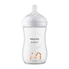 Philips Avent Avent Steklenička Natural Response 260 ml +1m žirafa