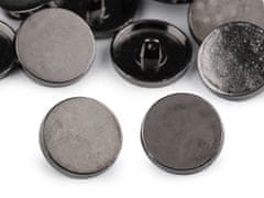 Gladek kovinski gumb velikosti 32" - nikelj črni sijaj (500 kosov)