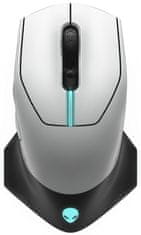 DELL miška Alienware Wireless /Wireless/ Gaming Mouse/ AW610M Lunar Light