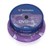 Verbatim DVD+R 4,7 GB 16x 25-vrstični