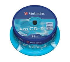 Verbatim CD-R 700MB 80min 52x Crystal 25-cake