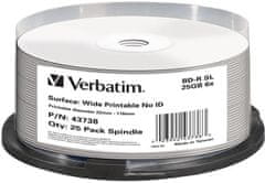 Verbatim BD-R 25GB 6x WIDE PRINTABLE 25-vrstični mediji