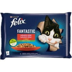 Felix Kapsule za mačke .-Fant.Multipack izbor mesa + zelena 4 x 85 g