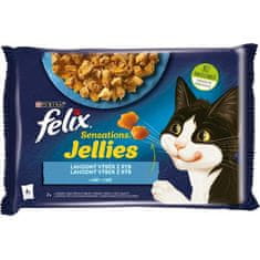 Felix cat kapsule.-Sens.Multipack losos, trska v želeju 4 x 85 g