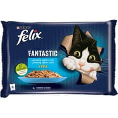 Felix Kapsule cat.-Fant.Multipack morski sadeži v želeju 4 x 85 g