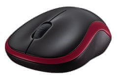 Logitech M185 nano/Office/Optical/1000 DPI/Wireless USB/Red