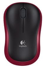 Logitech M185 nano/Office/Optical/1000 DPI/Wireless USB/Red