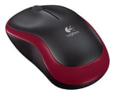 Logitech M185 nano/Office/Optical/1000 DPI/Wireless USB/Red