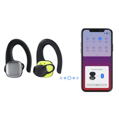 Hama slušalke Bluetooth Spirit Athletics s sponko, čepki, polnilno torbico, črne