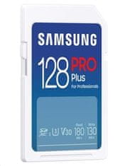 Samsung Pomnilniška kartica PRO Plus SDXC CL10 U3 V30 128 GB (do 180/130 MB/s)