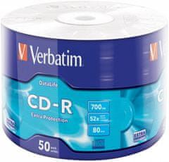 Verbatim CD-R 700MB/ 52x/ 80min/ 50pack/ ovitek