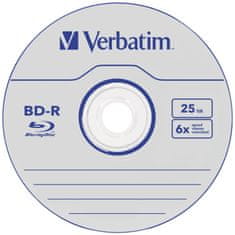 Verbatim BD-R Blu-Ray SL DataLife 25 GB/ 6x/ 25 paketov/ vreteno