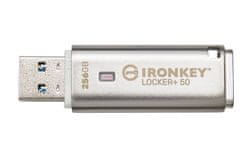 Kingston IronKey Locker+ 50/256 GB/USB 3.1/USB-A/srebrna