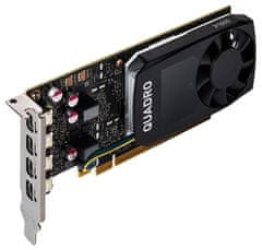 PNY Quadro P1000 V2 DP / 4GB GDDR5 / PCI-E / 4x miniDP 1.4 / priložen nizkoprofilni nosilec