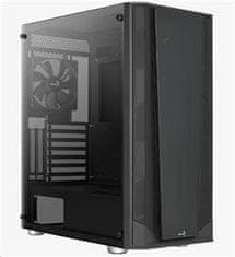 Aerocool Prism, ohišje ATX, ventilator, 2xUSB3.0 + USB2.0, črno