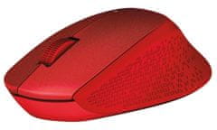 Logitech Logitechova brezžična miška M330 SILENT PLUS - EMEA - RED