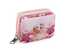 Mini denarnica za otroke 7x8,5 cm - roza psička
