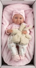 Llorens 73808 NEW BORN DOLL - realistična dojenčkova lutka z vinilnim telesom - 40 cm